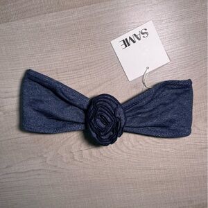 SAME Rosette Navy Denim bikini top